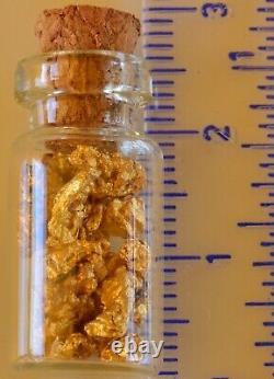 Genuine, natural, small Western Australian Gold Nuggets 5.28 grams in vial