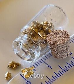 Genuine, natural, small Western Australian Gold Nuggets 7.00 grams in vial