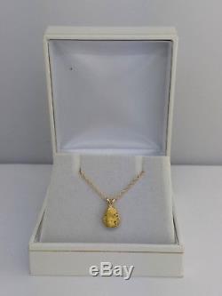 Gold Pendant Natural Yukon Gold Rush Nugget Pendant, High Purity Gold Nuggets A3