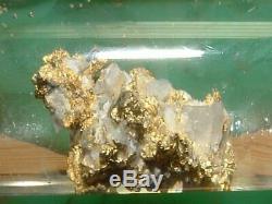Gold Quartz Specimen Natural Gold Nugget 2.46 Grams Gold In Quartz
