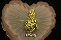 HUGE 20K NATURAL ALASKA GOLD NUGGET (38.7mm X 19.5mm X 10.4mm) 23.7 GRAMS