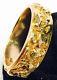 Heavy 14k Yellow Gold & Natural Gold Nugget Mens Wedding Band, Ring Size 11.75+