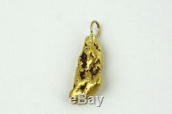 Heavy 14k Yellow Gold Pendant with Natural Nugget