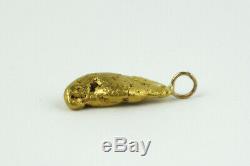 Heavy 14k Yellow Gold Pendant with Natural Nugget