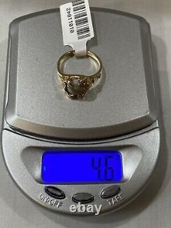 Ladies Natural Gold In Quartz Custom Ring 14 Kt. With Nuggets RL660Q(B)