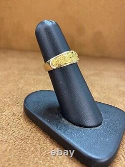 Ladies Natural Gold Nugget Ring 14 Kt. RL5.5mm