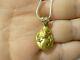Large 10.09 Gram Natural Gold Nugget Pendant Withdiamond Very Attractive