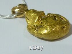 Large 10.09 Gram Natural Gold Nugget Pendant WithDiamond Very Attractive