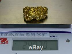 Large Alaskan BC Natural Gold Nugget 240.70 Grams Genuine 7.73 Troy Ounces