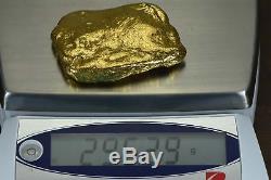 Large Alaskan BC Natural Gold Nugget 296.29 Grams Genuine 9.527 Troy Ounces