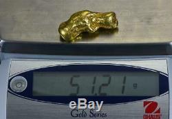Large Alaskan BC Natural Gold Nugget 51.21 Grams Genuine 1.64 Troy Ounces
