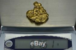 Large Alaskan BC Natural Gold Nugget 67.61 Grams Genuine 2.17 Troy Ounces