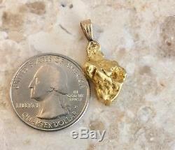 Large Natural Alaskan Gold River Nugget Pendant 7.50 grams State of Texas Shape