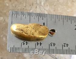Large Natural Alaskan Placer Gold River Nugget Pendant 22.3 grams