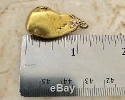 Large Natural Alaskan Placer Gold River Nugget Pendant 22.4 grams