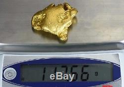 Large Natural Australian Gold Nugget 117.56 Grams, 3.78 Troy Ounces