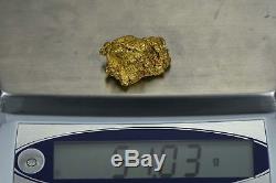 Large Natural Gold Nugget Australian 51.03 Grams 1.64 Troy Ounces Very Rare
