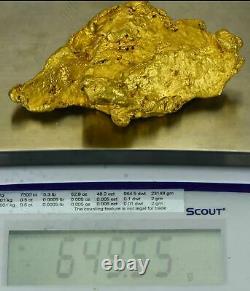 Large Natural Gold Nugget Australian 649.55 Grams 20.88 Troy Ounces Very Rare