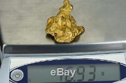 Large Natural Gold Nugget Australian 76.93 Grams 2.47 Troy Ounces Very Rare