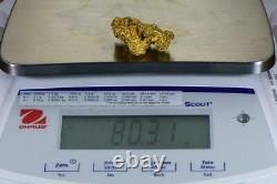 Large Natural Gold Nugget Australian 80.31 Grams 2.58 Troy Ounces Very Rare C