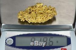 Large Natural Gold Nugget Australian 91.96 Grams 2.956 Troy Ounces Genuine