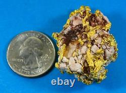 Large Natural Gold Nugget Australian with Quartz 68.25 Grams 2.19 Troy Ounces Ve
