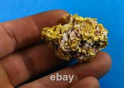 Large Natural Gold Nugget Australian with Quartz 68.25 Grams 2.19 Troy Ounces Ve