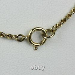 Large Natural Gold Nugget Pendant on 17.5 14k Yellow Gold Rope Chain