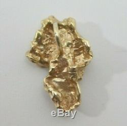 Large Natural Gold Nugget Specimen Necklace Pendant 4.5 grams diamonds. 25 TDW