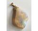 Large Natural Nugget Opal 10k Gold Pendant