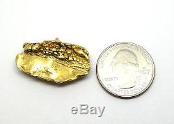 Large Scarce 23K NATURAL PURE SOLID GOLD NUGGET Brooch Pin Watch Fob Pendant