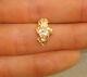 Lovely 10k Rose Gold & Cz Gold Nugget Style Ladies Pendant 1.60 Grams