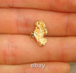 Lovely 10K Rose Gold & CZ Gold Nugget Style Ladies Pendant 1.60 grams
