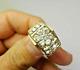 Men's 2. Ct Round Moissanite Nuggets Engagement Pinky Ring 14k Yellow Gold Plated