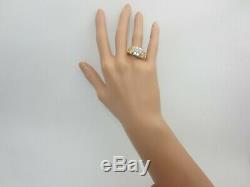 Mens 14K Yellow Gold 1.00 CT Diamond Ring Nugget Style HVS1