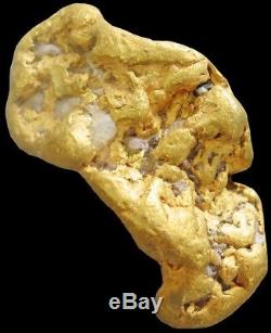 Natural Alaskan 17.6 Grams Gold Prospector Nugget Quartz Specimen