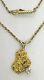 Natural Alaskan 22k Gold Nugget Pendant With A Diamond On 14k Gold 20 Chain