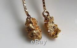 Natural Authentic Arizona SPECIAL Coarse Gold Nuggets Earring FREE SHIPPING