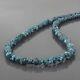 Natural Blue Diamond 4-5mm Rough Nuggets 18 Beads 925 Silver Chain Necklace Aaa