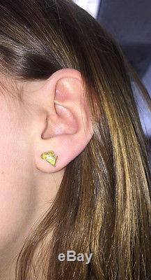 Natural Gold Nugget Earrings