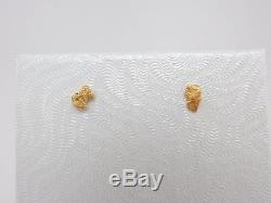 Natural Gold Nugget Earrings 14k Posts Sku 7.11.14.3
