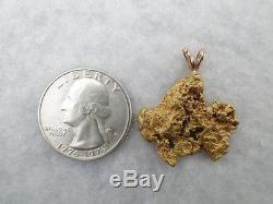 Natural Gold Nugget Pendant 10.6 Grams Authentic