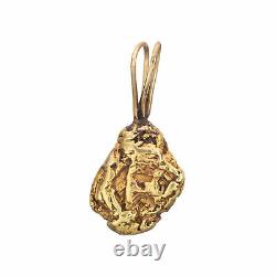 Natural Gold Nugget Pendant 22k to 24k Organic Vintage Charm Jewelry 14k Jewelry