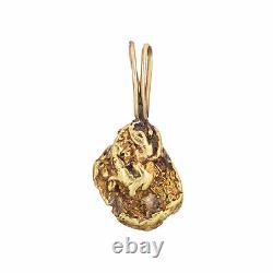 Natural Gold Nugget Pendant 22k to 24k Organic Vintage Charm Jewelry 14k Jewelry