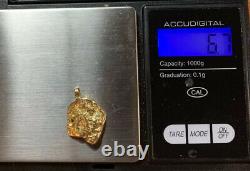 Natural Gold Nugget Pendant 6.7 Grams