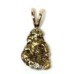 Natural Gold Nugget Pendant Rabbit Ear Bail 14Kt and 22Kt Yellow Gold GVM7268
