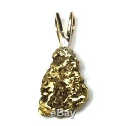 Natural Gold Nugget Pendant Rabbit Ear Bail 14Kt and 22Kt Yellow Gold GVM7268