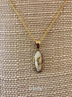 Natural Gold in Quartz Pendant 14 Kt. JEWELRY with Natural Nuggets, PN719NQX(B)