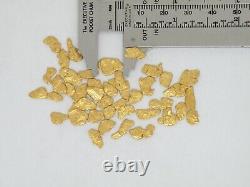 Natural Montana Gold nuggets placer Sauerkraut Creek Gold. Flat, mixed size