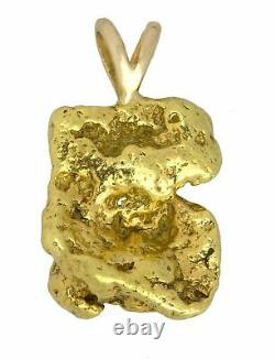 Natural Pure Solid Free-Form Gold Nugget Charm Pendant 12.2gr